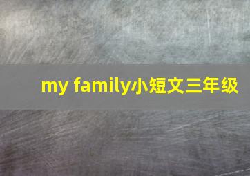 my family小短文三年级